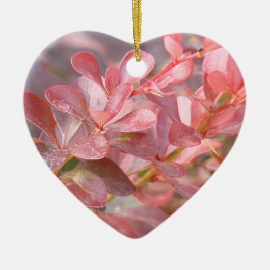 Hübsche rosa Zweige Keramik Ornament (Vorne)