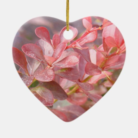 Hübsche rosa Zweige Keramik Ornament (Hinten)