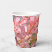 Hübsche rosa Zweige Pappbecher (Rückseite)