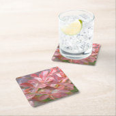 Hübsche rosa Zweige Rechteckiger Pappuntersetzer (Vor Ort)