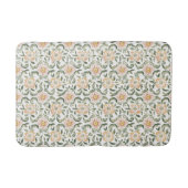 Hübsche Rosafarben Grüne Blätter Floral   Badematte (Vorderseite)
