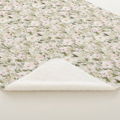 Hübsche rosafarbene Blüten Sherpadecke (3/4)