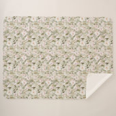 Hübsche rosafarbene Blüten Sherpadecke (Vorderseite (Horizontal))