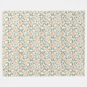 Hübsche rosafarbene grüne Blätter Blumen Geburtsta Fleecedecke (Vorderseite (Horizontal))