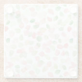 Hübsche rosafarbene Minz-Blütenblätter   Glasuntersetzer (Rückseite)