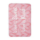 Hübsche rosarote Herz-Bad-Matte Badematte (Vorderseite Vertikal)