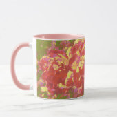 Hübsche Rose Art Rosa Gelbe Abstrakte Tasse (Links)
