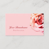 Hübsche Rose auf Schlichtem hellrosa Einfach Visitenkarte (Vorderseite)
