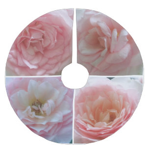 Hübsche Rose Baumrock Polyester Weihnachtsbaumdecke
