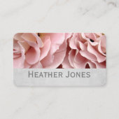 hübsche Rose Blätter rosa und grau Blume Foto Visitenkarte (Vorderseite)