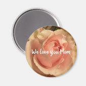 Hübsche Rose Blume Pfirsichgarten Für die Mama Magnet (Vorderseite/Rückseite)