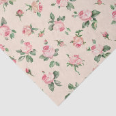 Hübsche Rose Blumenrosa Pfirsichcreme Brautparty Seidenpapier (Ausschnitt)