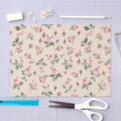 Hübsche Rose Blumenrosa Pfirsichcreme Brautparty Seidenpapier (Handwerk)