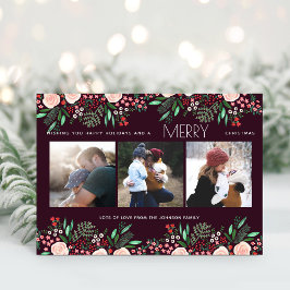 Hübsche Rose  botanisches Foto Feiertagskarte