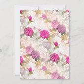 Hübsche Rose Brautdusche Einladung (Rückseite)