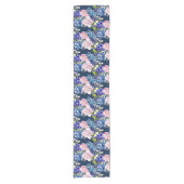 Hübsche Rose Chintz Floral Print Kurzer Tischläufer (Vorderseite)