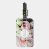 Hübsche Rose Custom Bride's Gepäckanhänger (Vorderseite vertikal)
