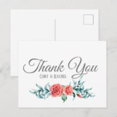 Hübsche Rose & Eukalyptus auf der Website Vielen D Postkarte (Vorne/Hinten)