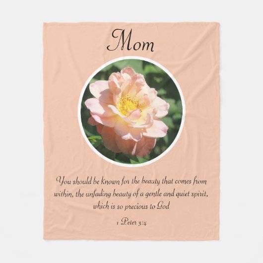 Hübsche Rose Flora 1 Peter Scripte Personalisiert Fleecedecke (Vorderseite)