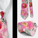 Hübsche Rose Floral Neck Tie Krawatte<br><div class="desc">Pink Blush Blume Schöne Blume Blumenstrauß Rose Neck Tie. Ideal für feierliche Anlässe und Hochzeiten!</div>