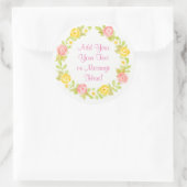 Hübsche Rose für Wasserfarben Runder Aufkleber (Tasche)