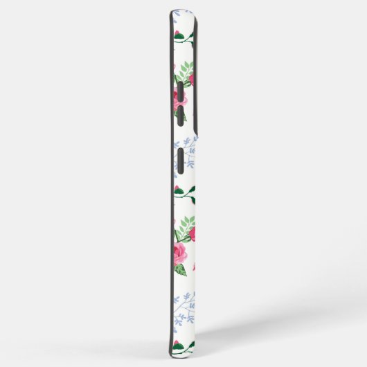 Hübsche Rose Garden Floral Monogramm Samsung Galaxy Hülle (Rechte Seite)