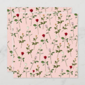Hübsche Rose Geburtstag Einladung (Vorne/Hinten)