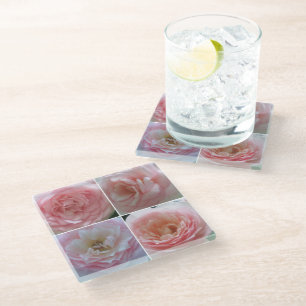 Hübsche Rose Glasuntersetzer