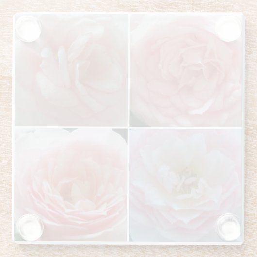 Hübsche Rose Glasuntersetzer (Rückseite)