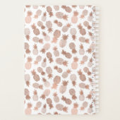 Hübsche Rose Gold Ananas Muster Planer (Rückseite)