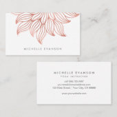 Hübsche Rose Gold Blume Mandala Chic Visitenkarte (Vorne/Hinten)