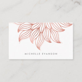 Hübsche Rose Gold Blume Mandala Chic Visitenkarte