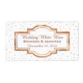 Hübsche Rose Gold Custom Wedding Mini Wine Labels (Vorne)