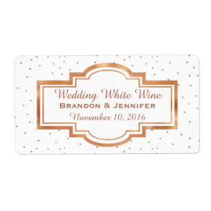Hübsche Rose Gold Custom Wedding Mini Wine Labels