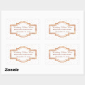 Hübsche Rose Gold Custom Wedding Sticker (Blatt)