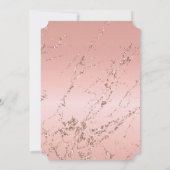 Hübsche Rose Gold Glitzer Streams Einladung (Rückseite)