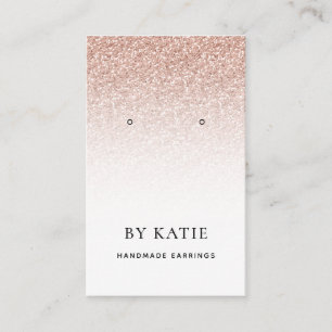 Hübsche Rose Gold Imitats Glitzer Werbekarte Visitenkarte