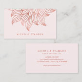 Hübsche Rose Gold Mandala Yoga Dozentin Rosa Visitenkarte (Vorne/Hinten)