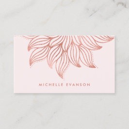 Hübsche Rose Gold Mandala Yoga Dozentin Rosa Visitenkarte