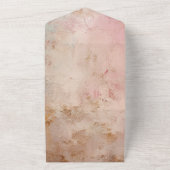 Hübsche Rose Gold Paint Floral All In One Einladung (Außenbereich)