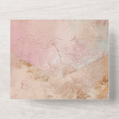 Hübsche Rose Gold Paint Floral All In One Einladung (Rückseite)