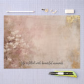 Hübsche Rose Gold Paint Floral Seidenpapier (Handwerk)