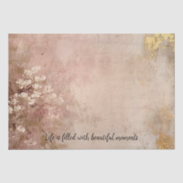 Hübsche Rose Gold Paint Floral Seidenpapier