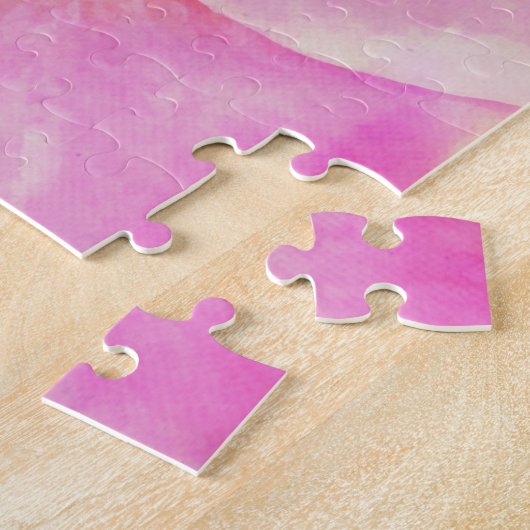 Hübsche Rose Gold und Rosa Blume Puzzle (Seite)