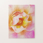 Hübsche Rose Gold und Rosa Blume Puzzle (Vertikal)