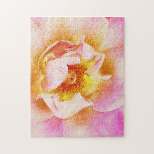 Hübsche Rose Gold und Rosa Blume Puzzle (Vertikal)