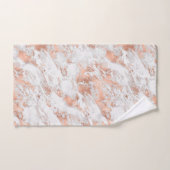 Hübsche Rose Gold Weißer Glitzy Marmor     Badhandtuch Set (Handtuch)