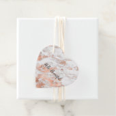 Hübsche Rose Gold Weißer Glitzy Marmor Geschenkanhänger (Beispiel)