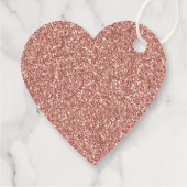 Hübsche Rose Gold Weißer Glitzy Marmor Geschenkanhänger (Rückseite)