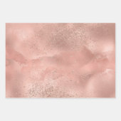 Hübsche Rose Gold Weißer Glitzy Marmor Geschenkpapier Set (Vorderseite 2)